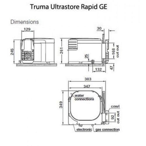 CCG 2134 Truma Ultrastore Rapide GE 10 ltr Water Heater 73611-02